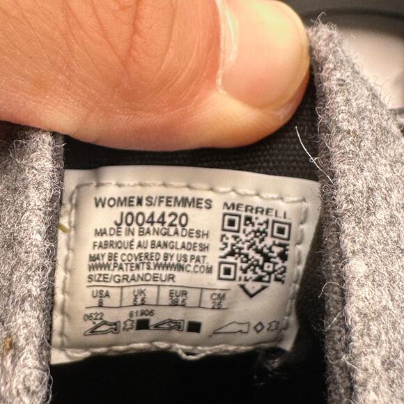 MERRELL Women's 8 Shiloh 2 Warm Pump boot J007720 Black/Gray Zip Up Feature - Picture 8 of 9